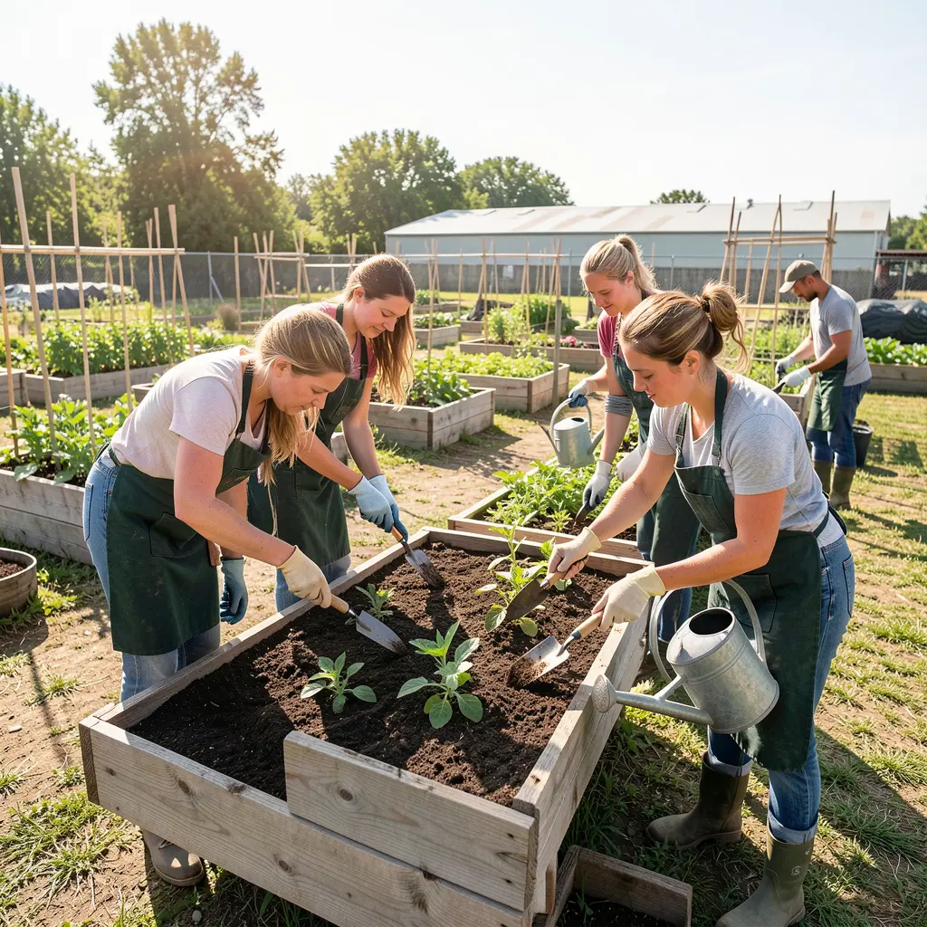 Our gardening team at work
